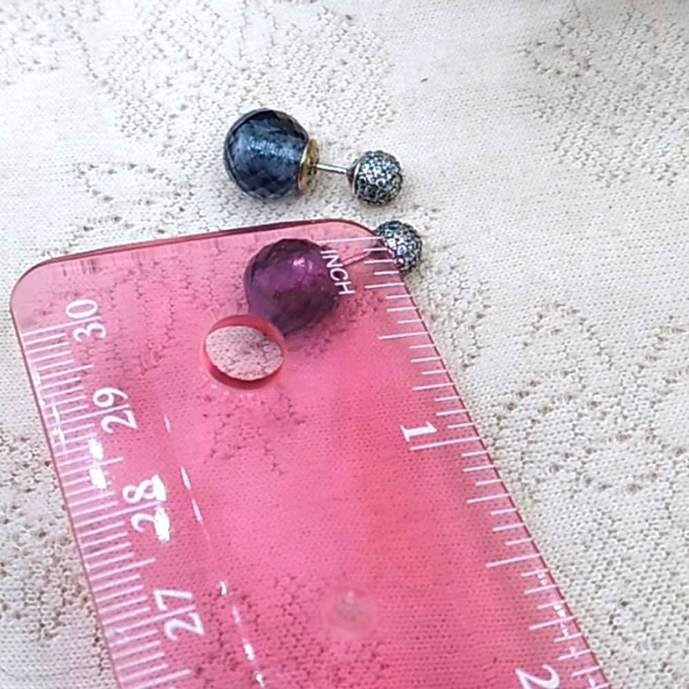 Pandora Midnight Blue Shimmering Drops Stud Earrings - Picture 9 of 9